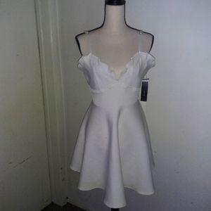 Lulus white skater dress size xl
